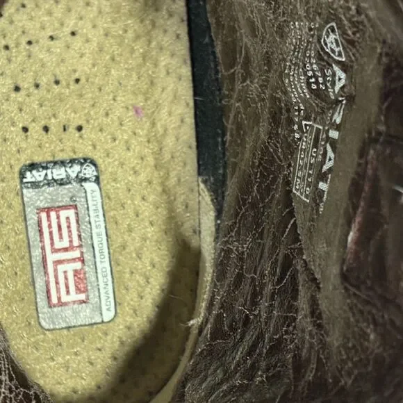 Ariat Meadow Western Ankle Boots Womens 11B Brown Leather Aztec Ankle Boots EUC - Picture 15 of 15